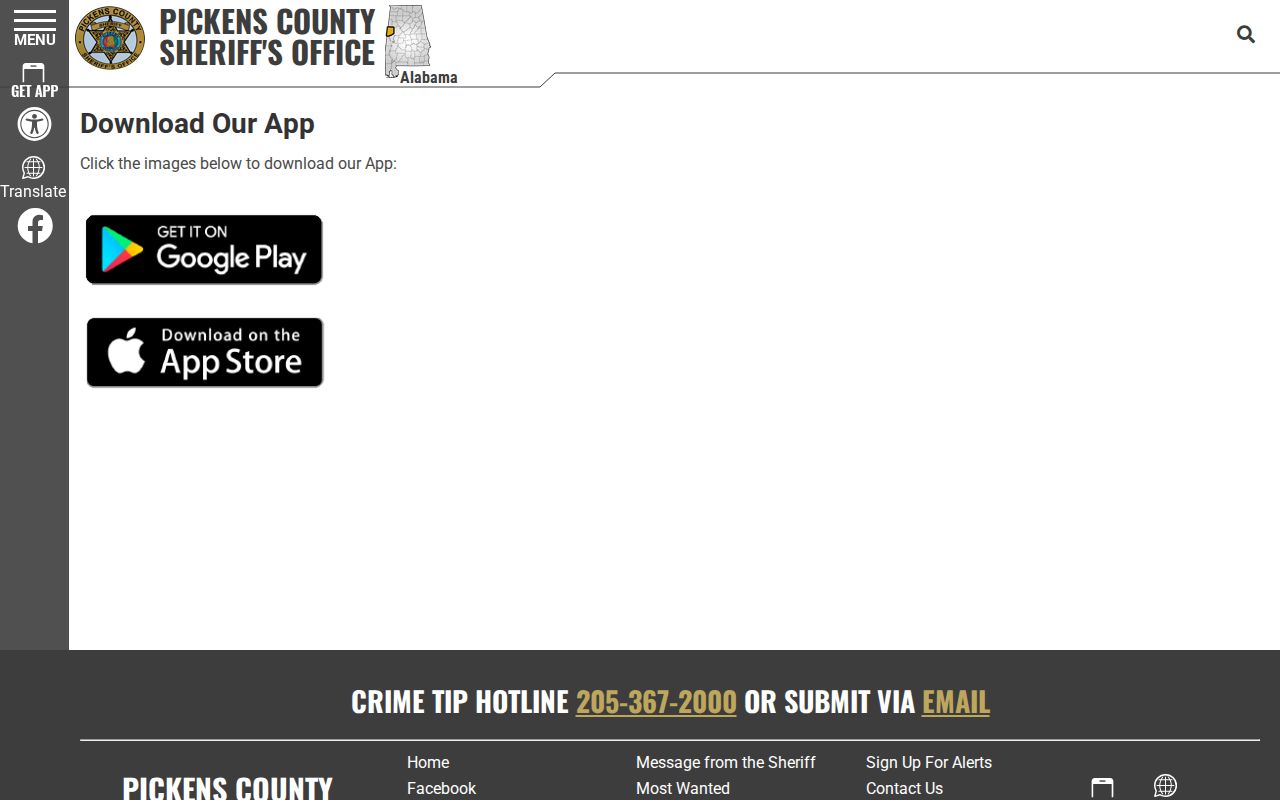 Pickens County Jail Releases: 24 Hours Sheriff app access channel