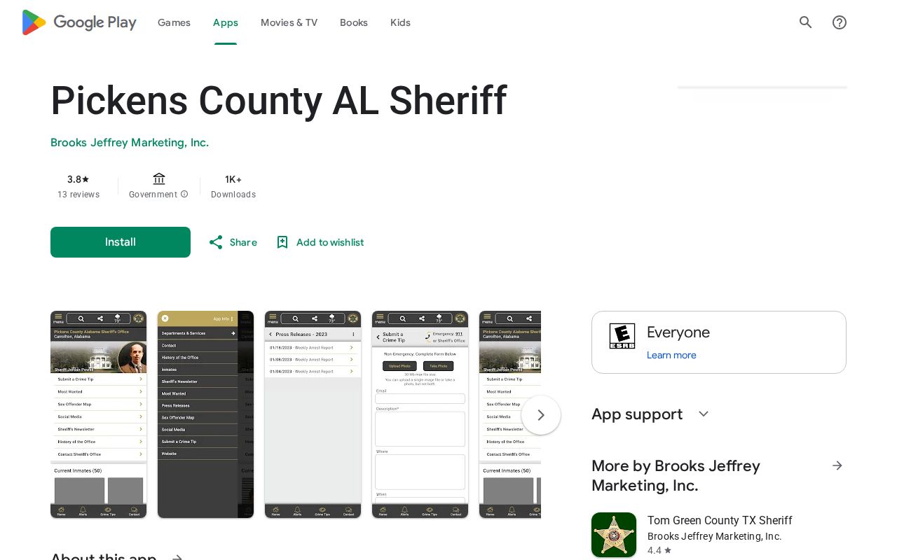 Pickens County release mugshots Sheriff app channel for inmate information